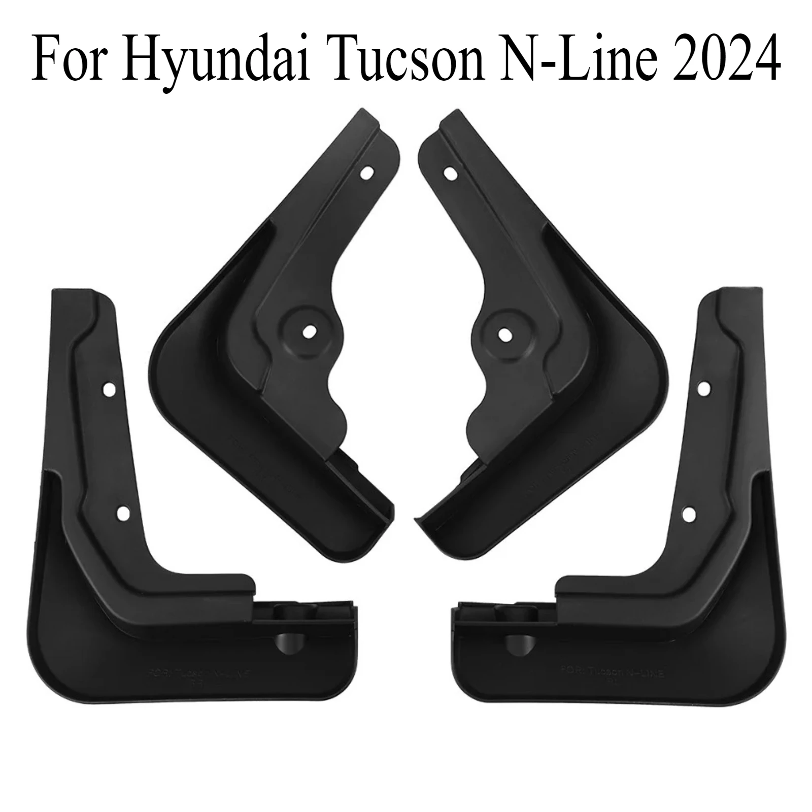 Soft Rubber Mud Flaps Splash Guards Durable Car Exterior Fender Protection Accessories Decor For Hyundai Tucson N-Line 2024