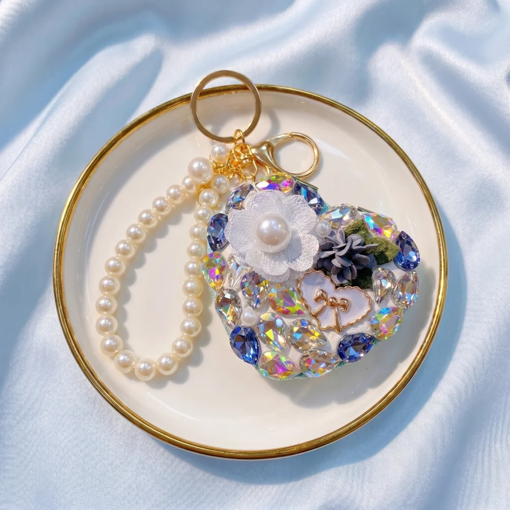Beauty Makeup School - Porte-clés miroir de beauté pliable avec