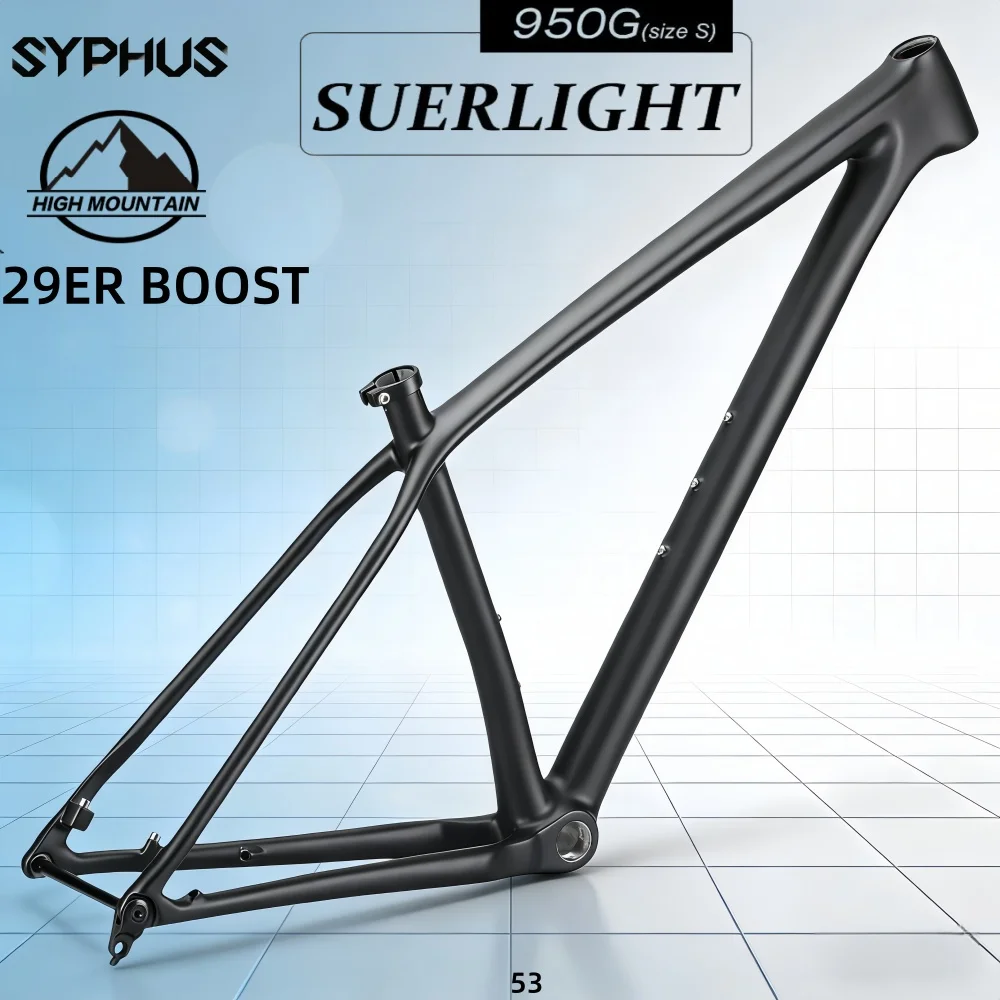 

Карбоновая рама для горного велосипеда Syphus 29er с внутренней проводкой тросов, хардтейл XC, карбоновая рама BSA для горных велосипедов