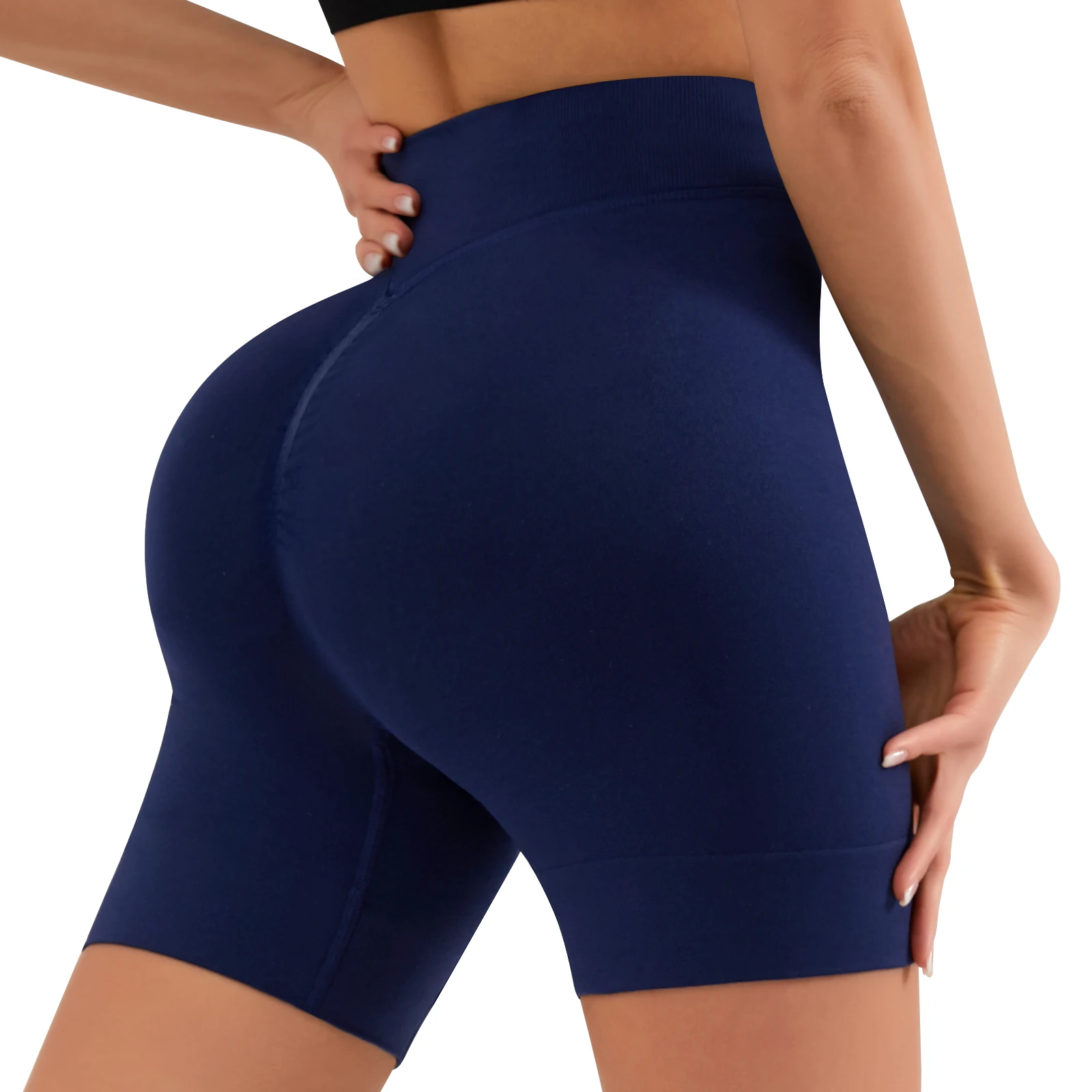 YADIFEN pantalones cortos deportivos sin costuras para mujer, mallas de Yoga Push Up de cintura alta, elásticas, transpirables, para correr y