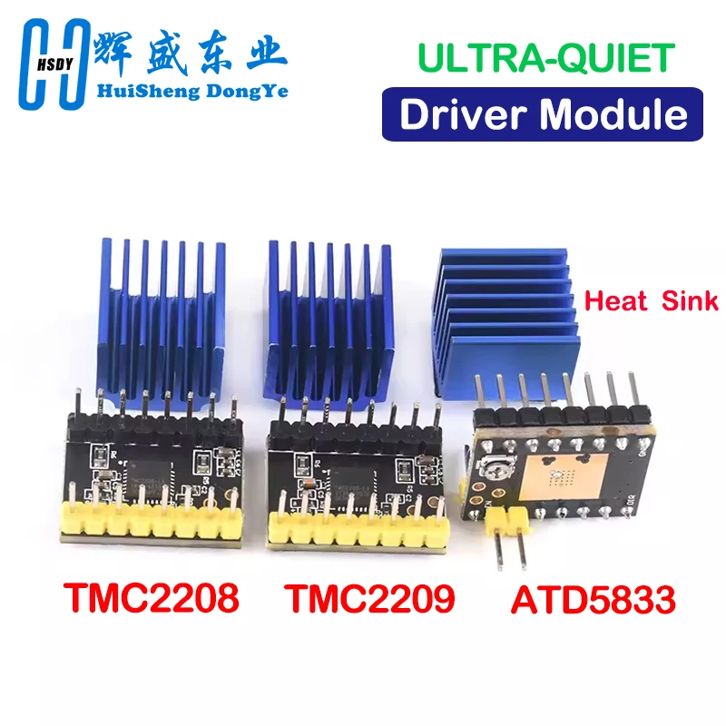 TMC2208 TMC2209 ATD5833 V2.0 With Heat Sink Stepper Motor Driver StepStick 3d Printer Parts 2.5A 256 Subdivision Silent Printing