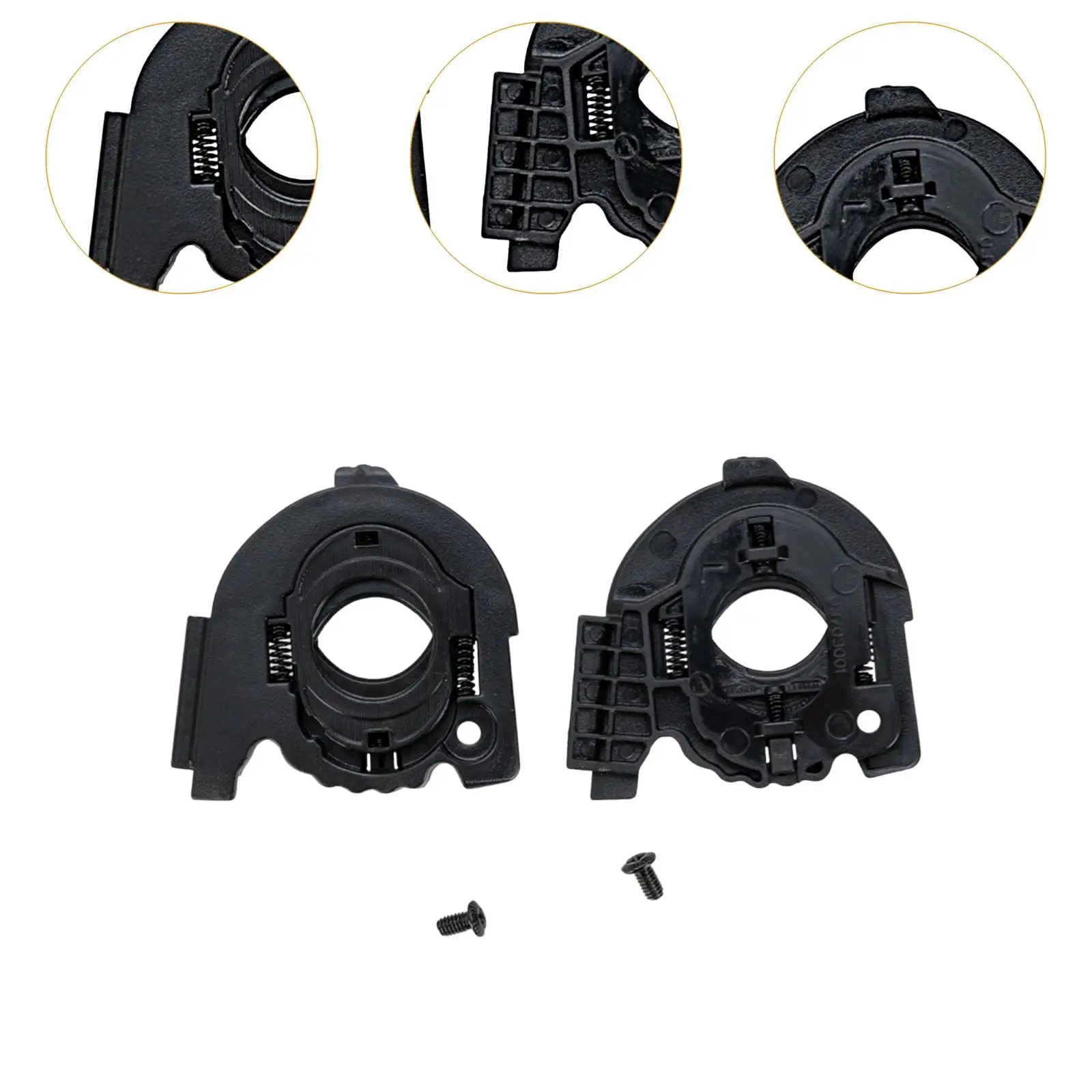 2x Helmet Visors Shield Base Spare Parts, Easy to Install Practical Premium Replace Left and Right, Accessory for MT Cosmo Sv