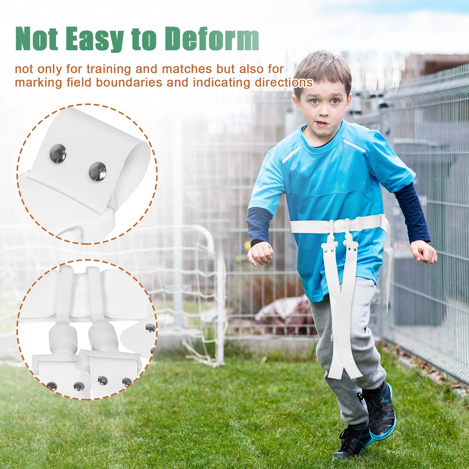 

1 шт., набор регулируемых поясных ремней для тренировок по футболу регби, прочный ремень с флагами, безопасная пряжка, профессиональный уличный ремень