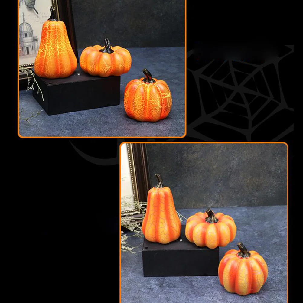 

LED Pumpkin Lamp Jack O Lantern Halloween Decor Glowing Light Desktop Safe Flameless Home Party Store Lighting