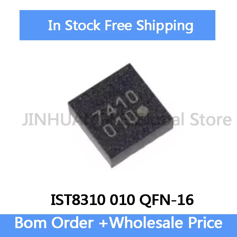 2Pieces IST8310 010 QFN-16 Magnetic Sensor Hall Sensor Chip IC Chip Wholesale in Stock