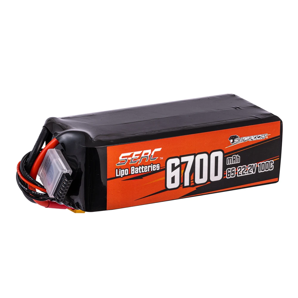

SUNPADOW 6S Lipo Battery 22.2V 6700mAh 7100mAh 70C 100C with XT60 Plug with RC RC RC Airplane Quadcopter Helicopter Drone FPV