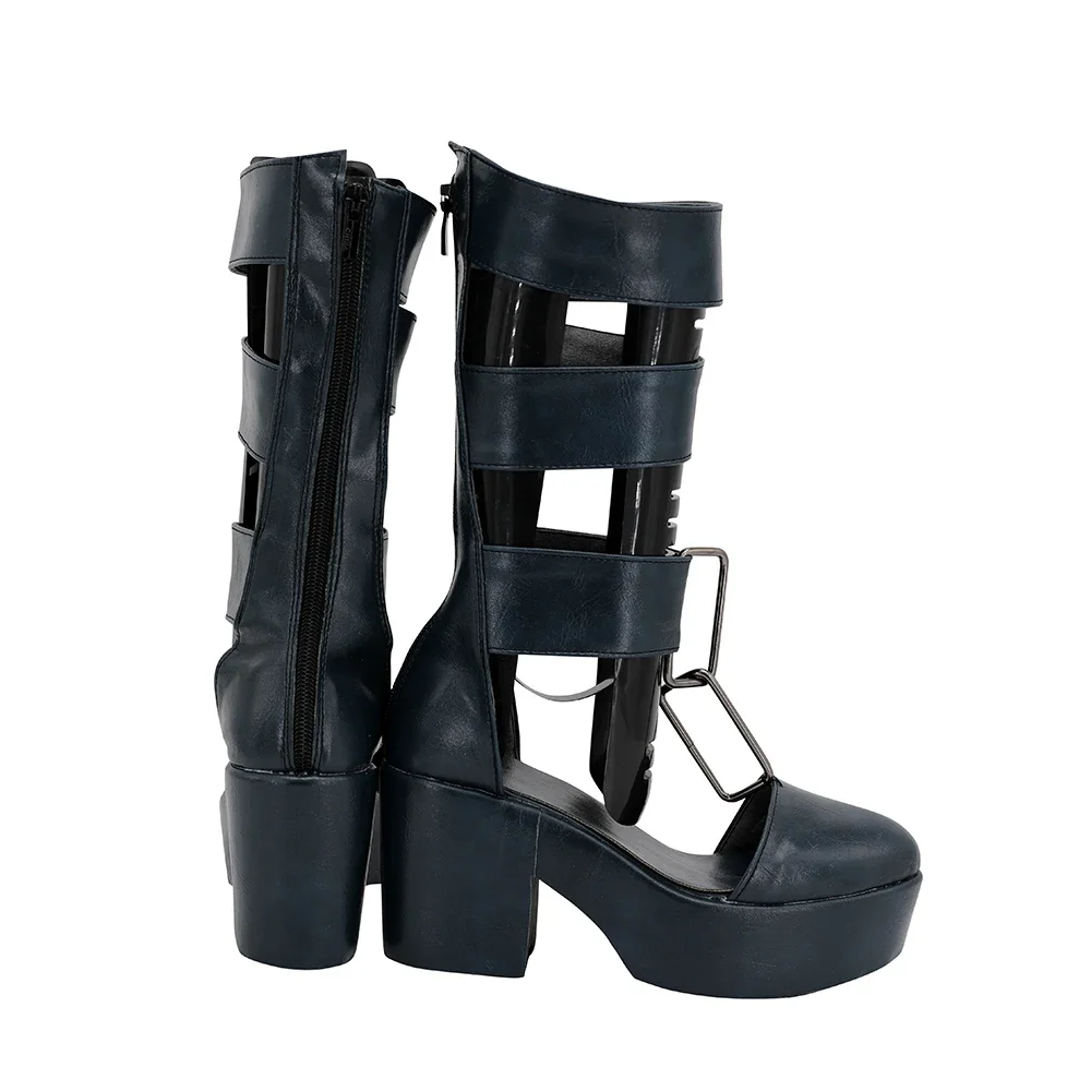 Juego Arknights Tsukinogi Botas de cosplay Zapatos de cuero personalizados para hombres y mujeres
