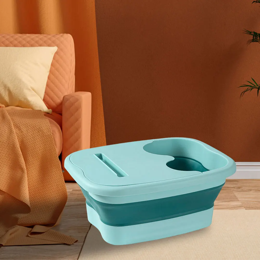 Portable Footbath Massage Bucket Easy To Store Foldable Foot Bath Tray Collapsible Foot Soak Bucket for Relaxing and Pain Relief