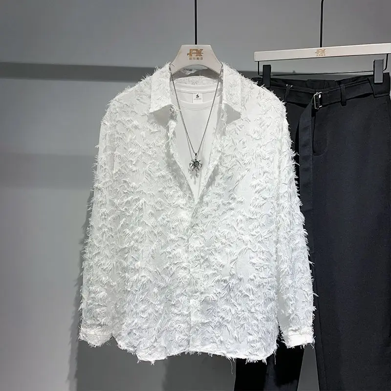 

Solid Shirt Male Long Sleeved Shirts Men Korean Comfortable Blouses Casual Loose Classic Single Breasted Shirt Hot Sale B07