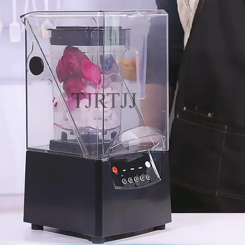 Machine à smoothies commerciale automatique pour salon de thé, avec couvercle silencieux et conception à broyeur intégré, capacité de traitement des jus