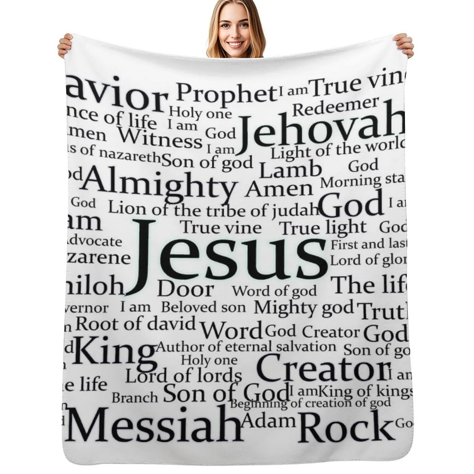 The names of Jesus Throw Blanket Warm Throw Blanket Gift for Anniversary