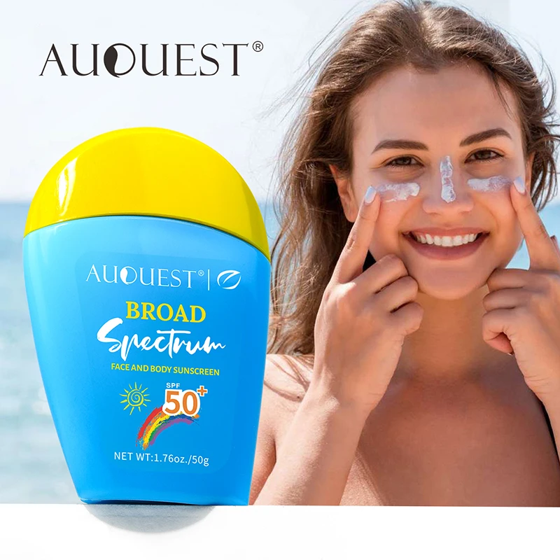 50g SPF 50+ Facial Sunscreen Cream Refreshing Oil Control Sunscreen Effectively Isolates Ultraviolet Ray Sun Face Body Skin Care