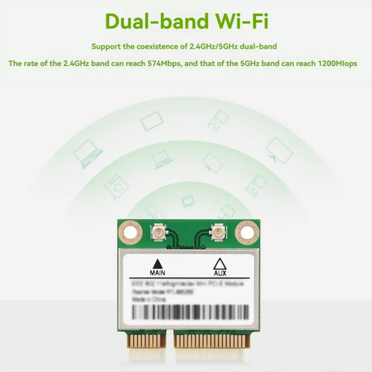 High-quality PC accessories in Stock RTL8852BE Wifi 6 Wireless Network Card Gigabit Dual-Band