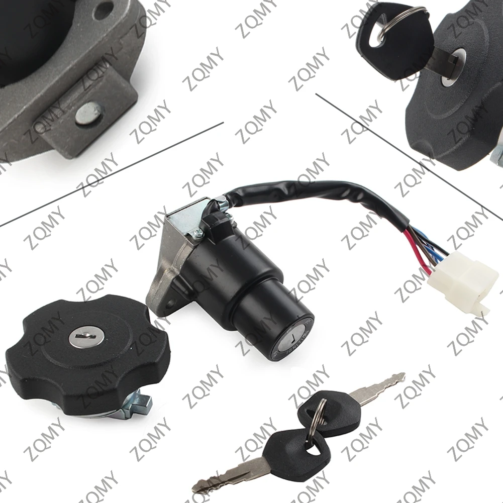 Motorcycle Fuel Cap Ignition Switch Lock Key Set For Yamaha RZ125 RZ250 RZ350 image 2