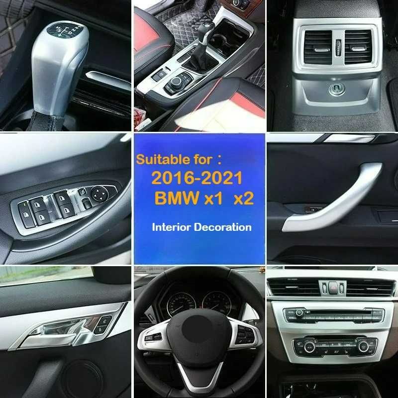 

For 16-21 BMW New X1 X2 Interior Modification Sequin Stickers Center Console Gear Shift Panel Air Vent Decoration