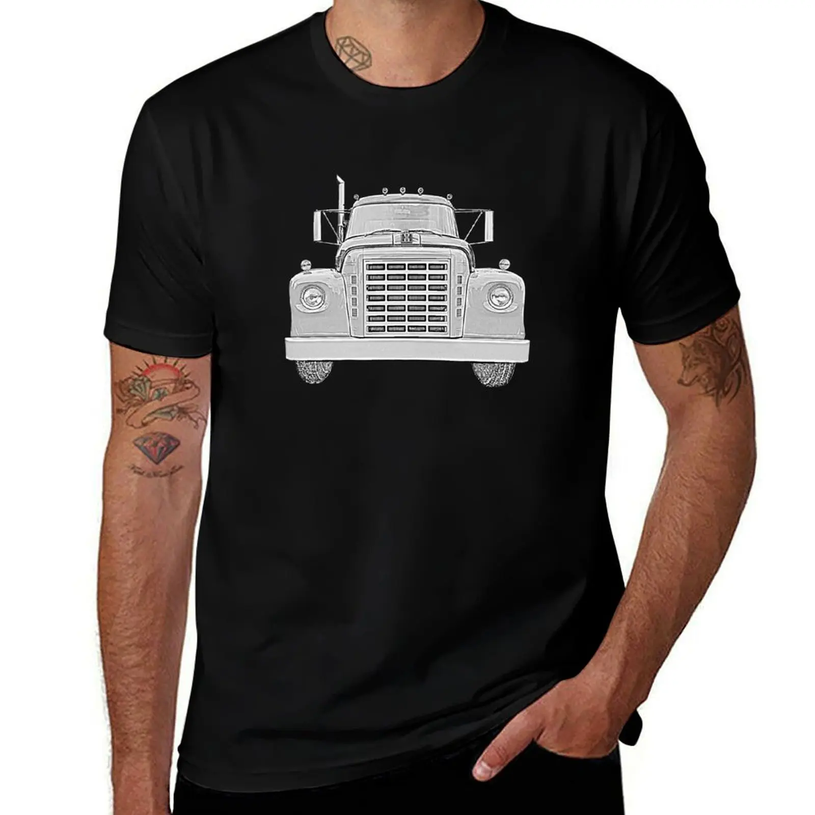 International Harvester IH Loadstar classic American truck T-Shirt graphic t shirts quick drying blacks Short sleeve tee men