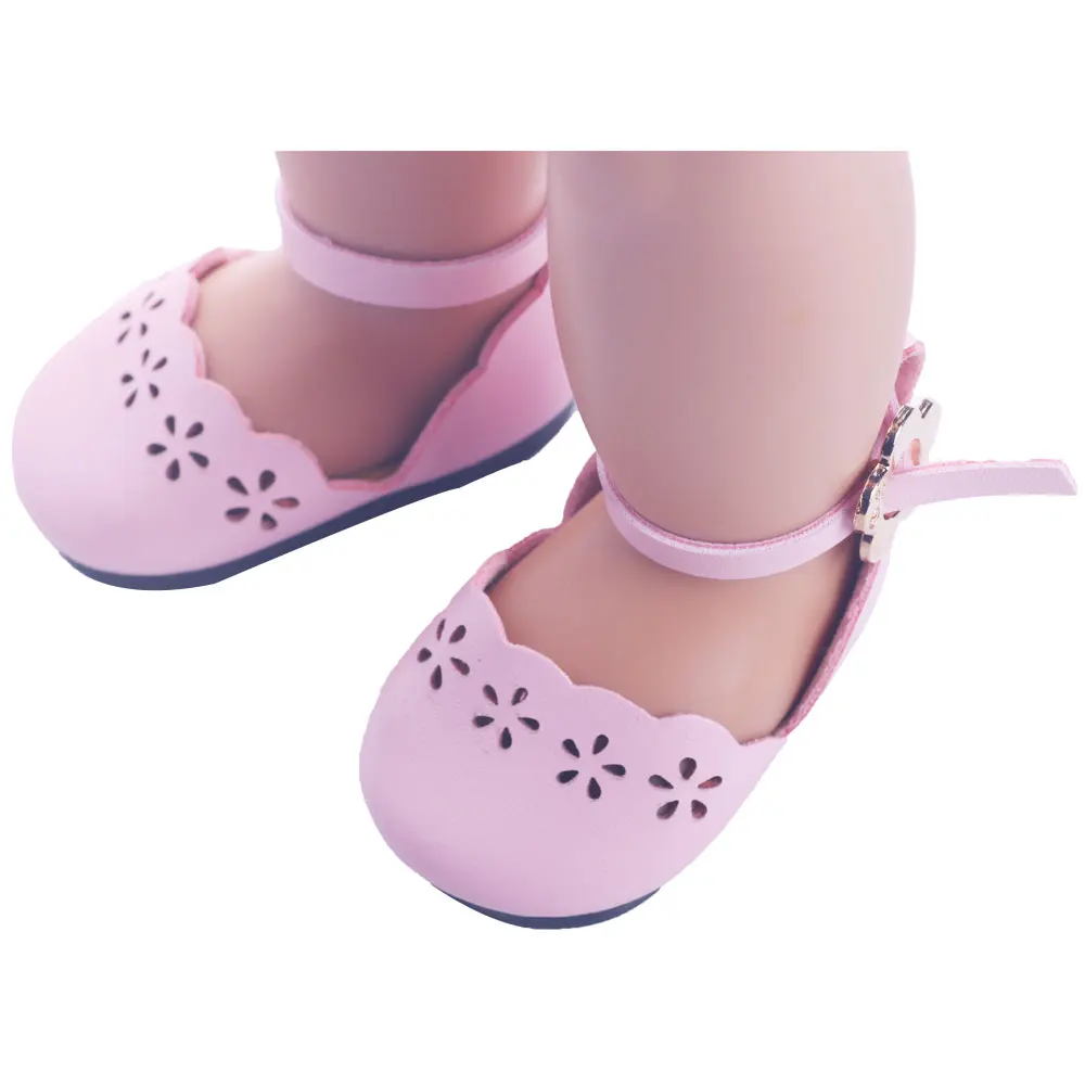 Doll Clothes Shoes 7Cm Panda Shape For 43Cm Baby & 18 inch American Dolls OG Girl\'s Accessories Cute Round Toe Shoes Baby Reborn