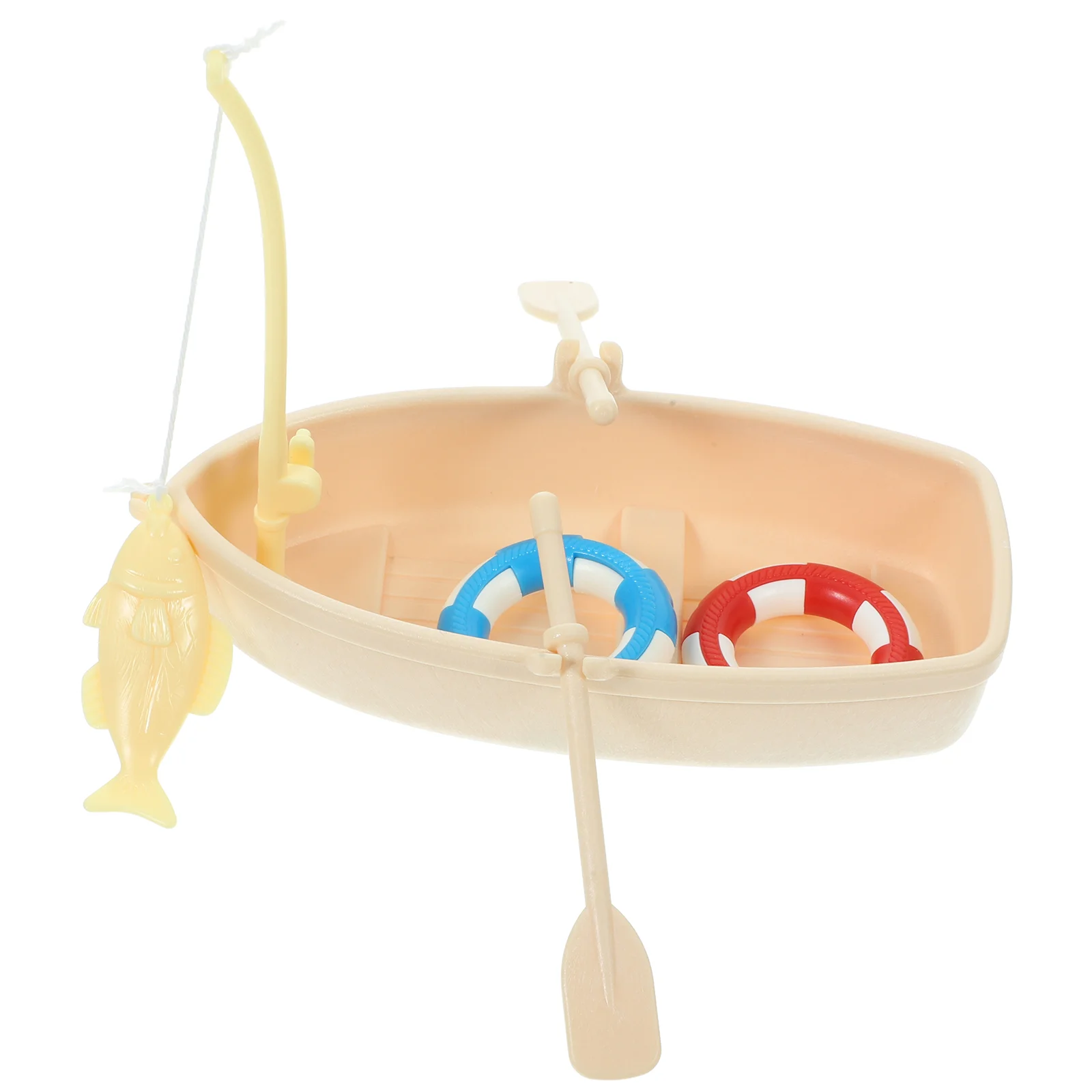 Aquarium Decoration Floating Toy Boat Rowing Lightweight Plastic Model Kits for Adults Fishing Ornament Unique Ship Canoe