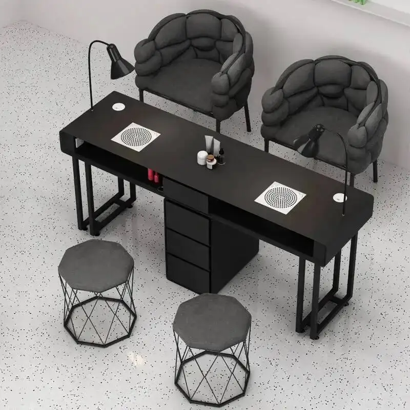

Manicure Table Multifunction Nail Luxury Modern Reception Artist Dressing Nail Tables Storage Salon Furniture Nail Desk LLMT