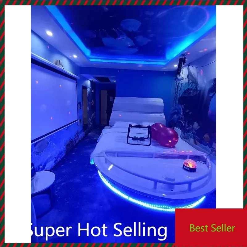 QQ132 Bed & Breakfast Furniture Light Luxury Hotel Water Bed Ocean Theme Hotel Electric Bed Art Creative Modern Pirate Ship