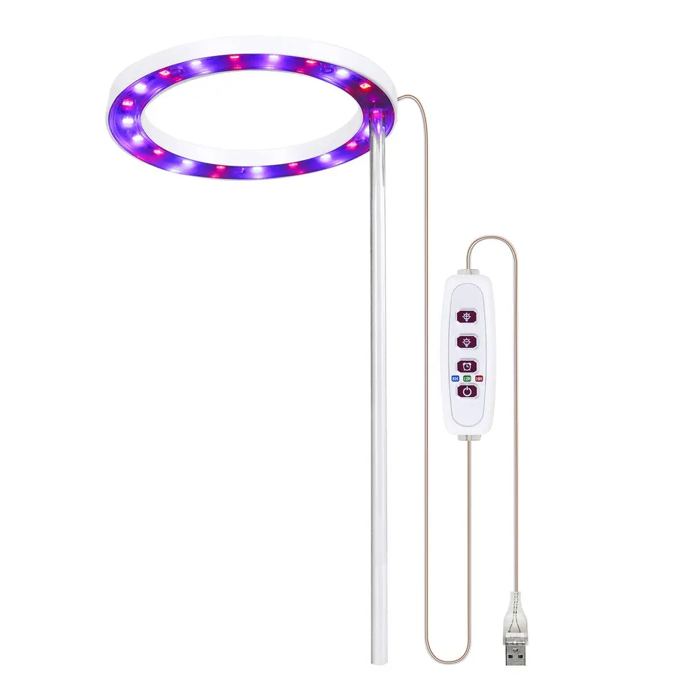 LED Grow Light USB Indoor Plant Light Angel Ring DC5V Full Spectrum Phytolamp Flower Greenhouse Seedling Grow Light