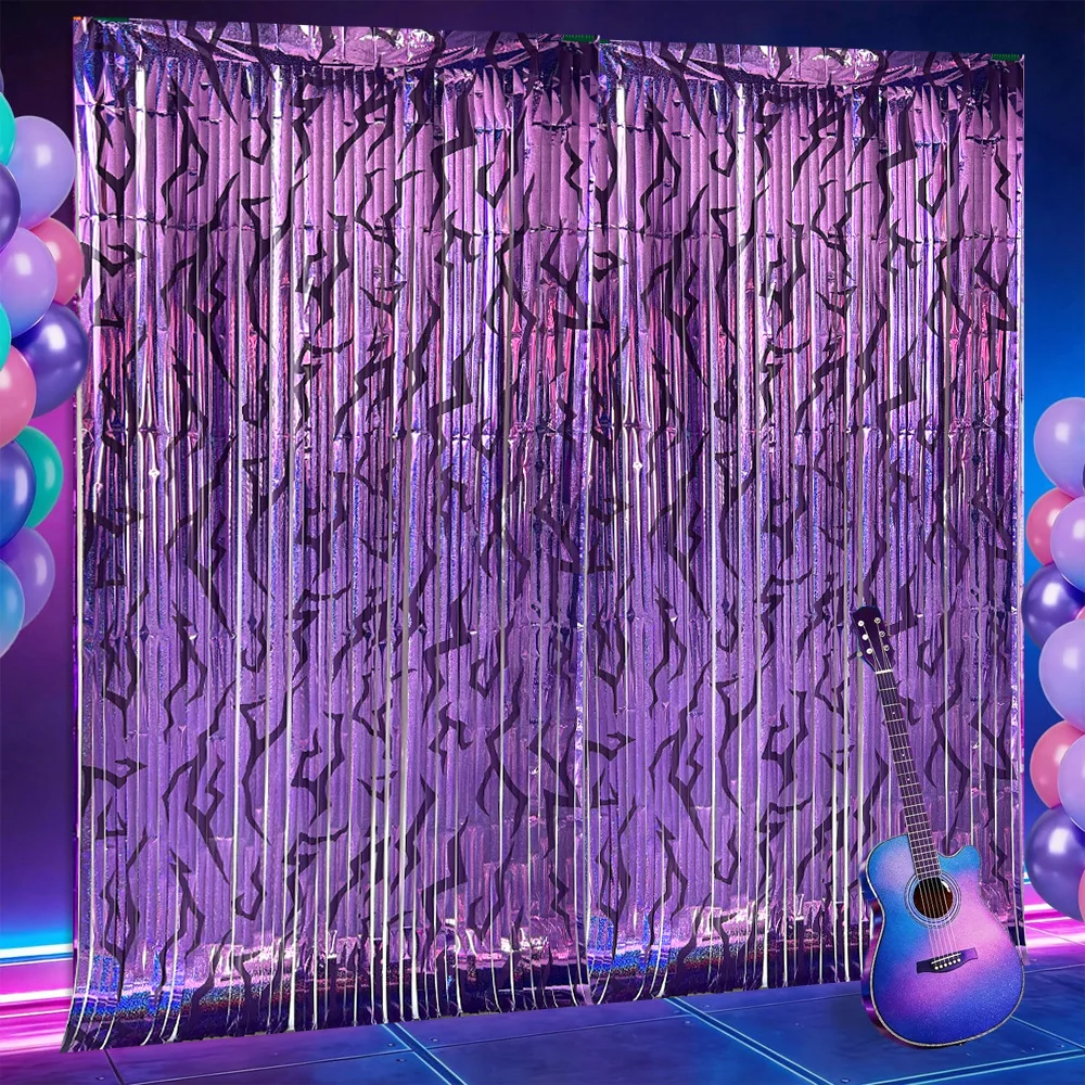 Wedding Backdrop Curtain - Pacote com 2 Cortinas de Franjas