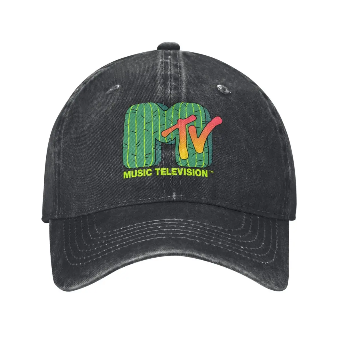 Pure Color Dad Hats Cactus Television Logo Women's Hat Sun Visor Baseball Caps Mtv Music Peaked Cap