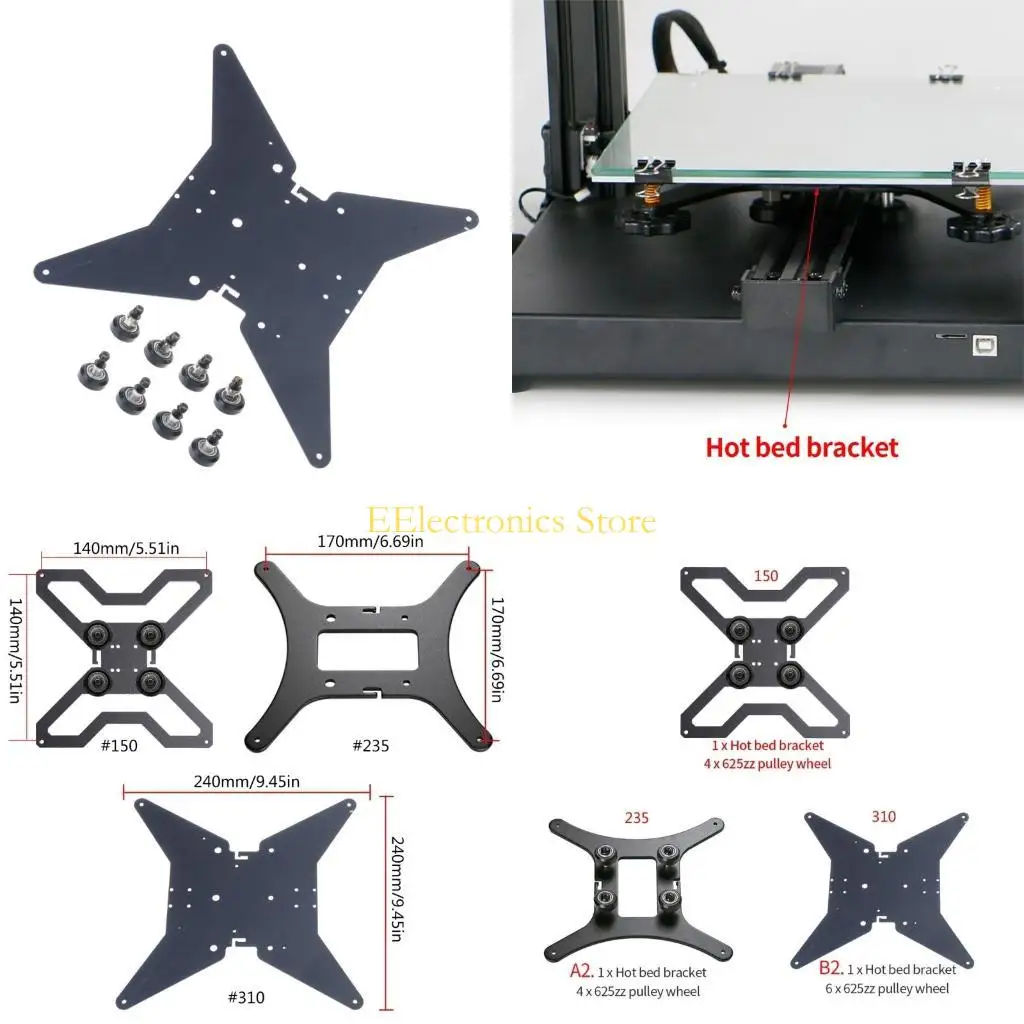 

B03C YAXIS Stand 2040V Алюминиевый профиль для 3D-принтера CR-10 (150 мм 235 мм 310 мм)