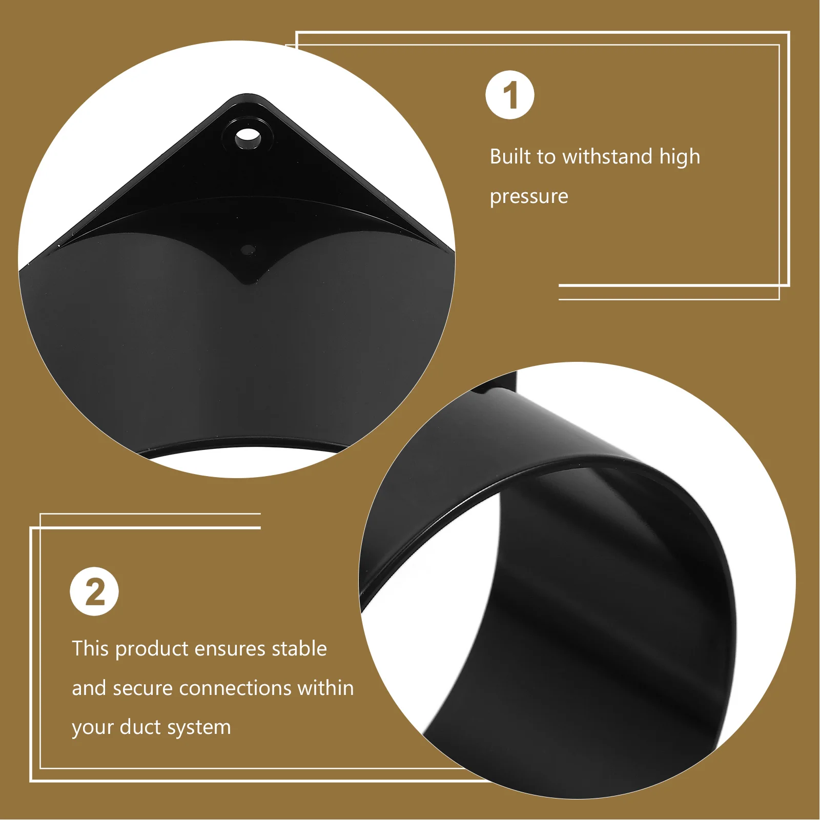 Fresh Air System Connection Port Pipes Duct Adapter Connector Flange Dust Collection Fittings Hood Abs Collector Square