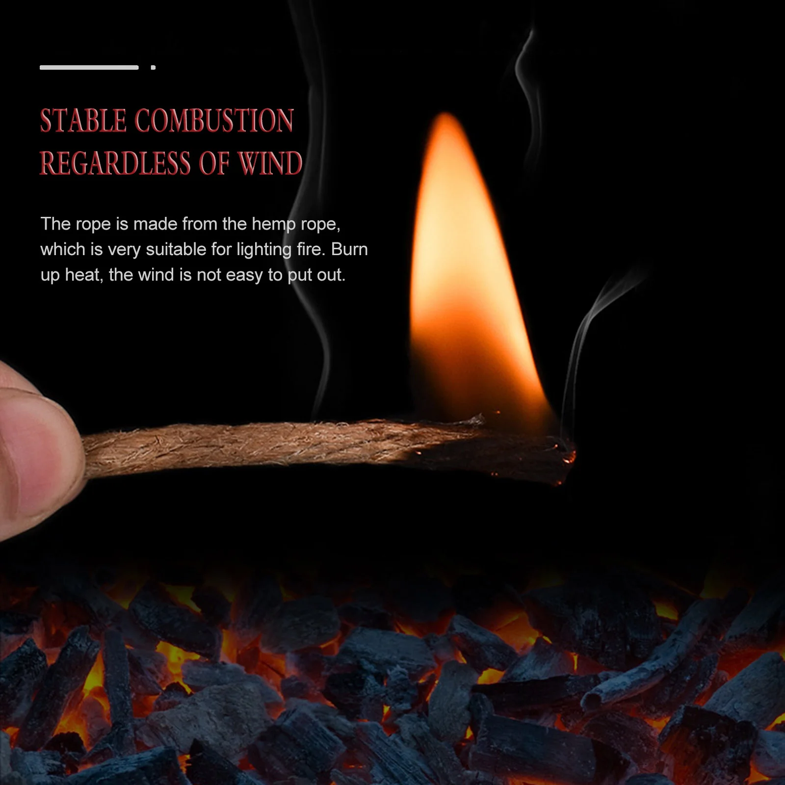 20 Pcs Kindling Camping Fire Starter Ropes Strip Survival Tools Launcher Eco Lighter Travel