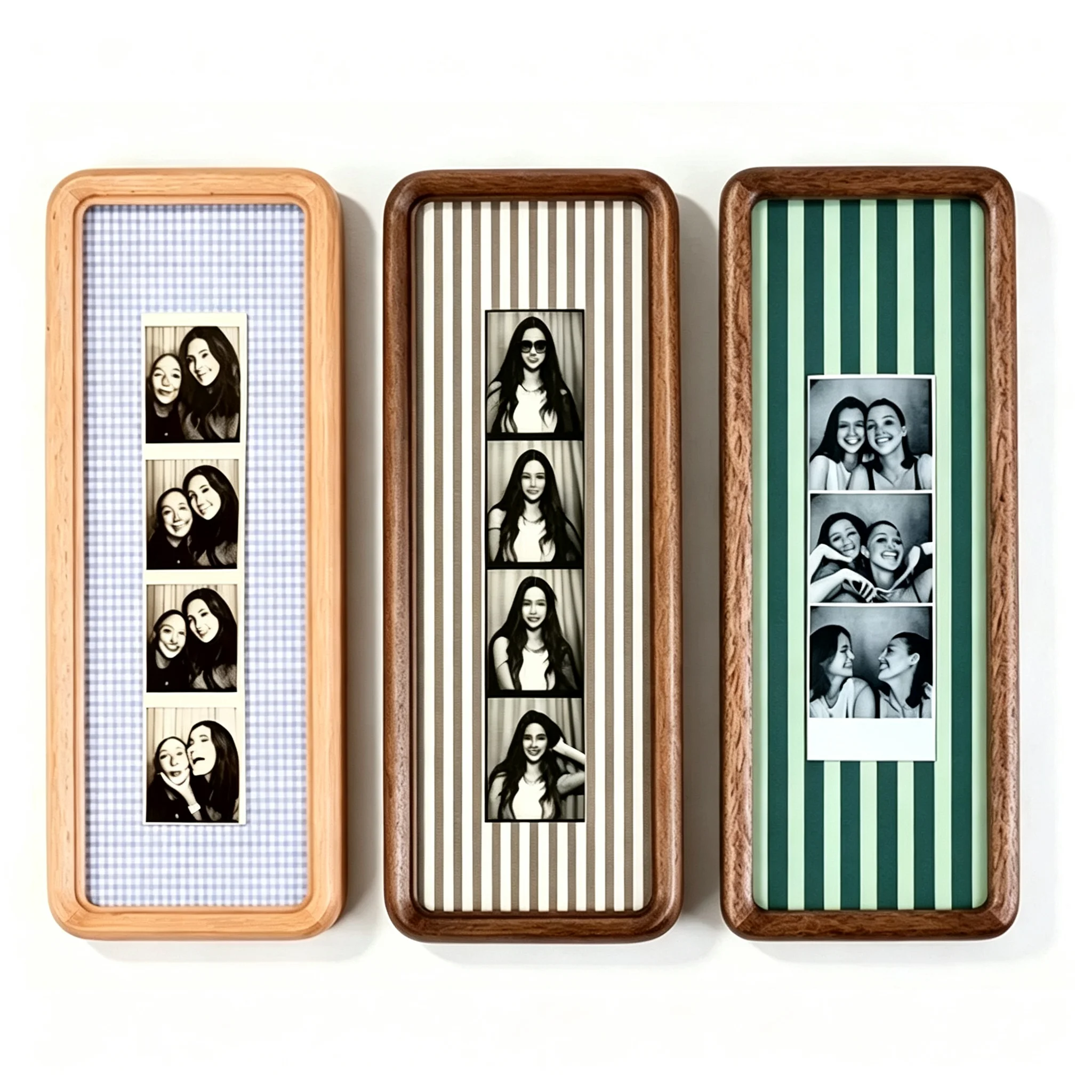 Cadre photo personnalisé pour couple, cadre photo pour photomaton, cadre en tissu rayé, cadeau d'anniversaire pour couples, souvenir de mariage