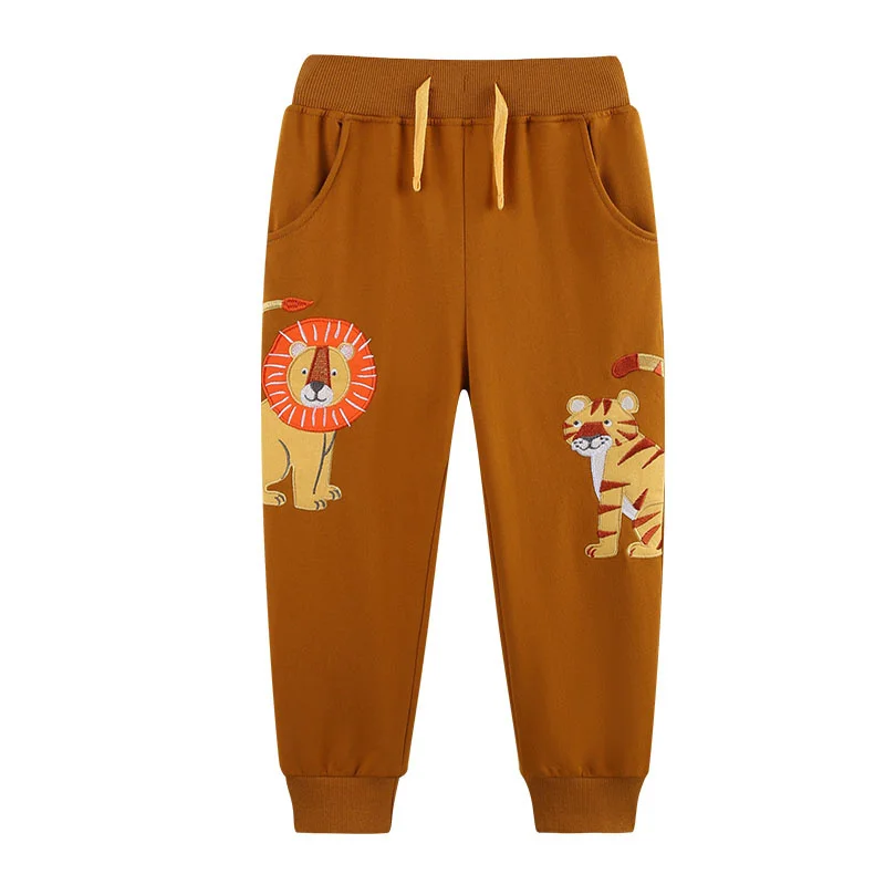 

Jumping Meters 2-7T Hallowween Boys Sweatpants Tiger Lion Girls Pants Full Length Children's Clothes Drawstring Kids Trousers