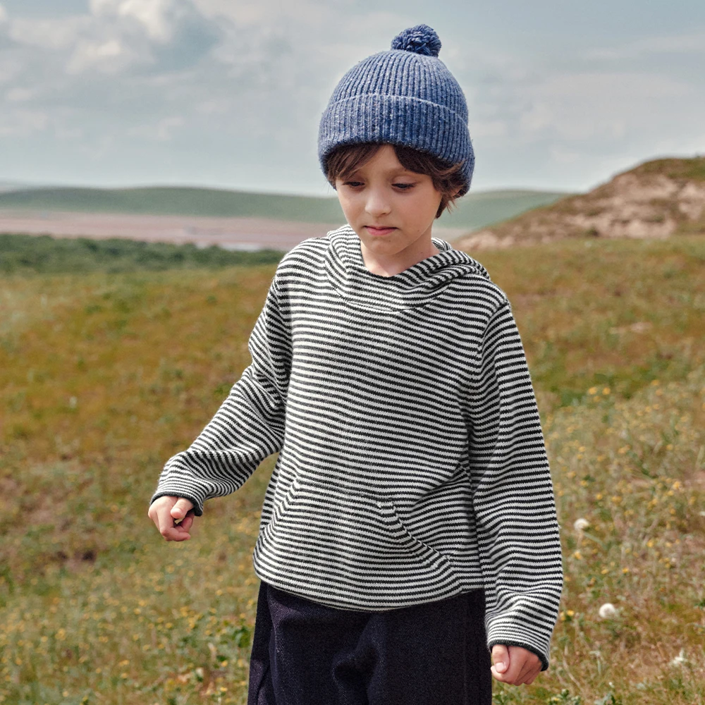 Dave Bella Boys Winter Warm Wool Sweater Children 7-15 Years Teen Stripe Knitwear Pullover Long Sleeve Knitted Top DK4264089