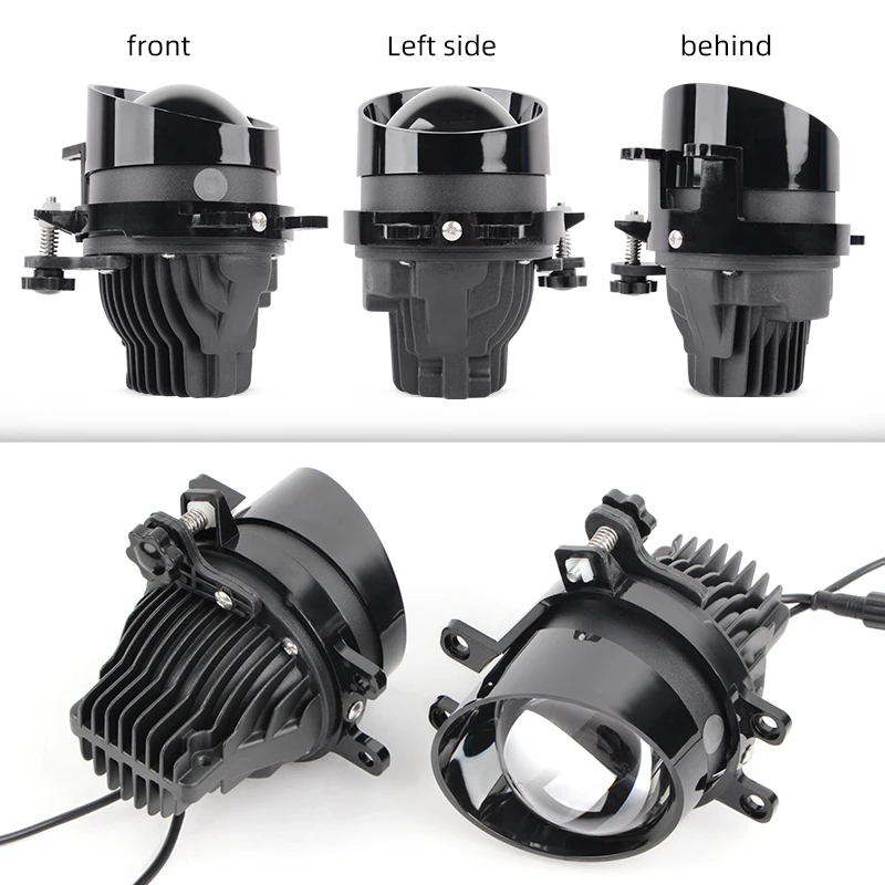 For Toyota Led Headlights FogLights 3.0 Inch Bi Led Projector Lens 3 Colors for Car Lighting Headlamp Fog Lamp H11 12V view 2