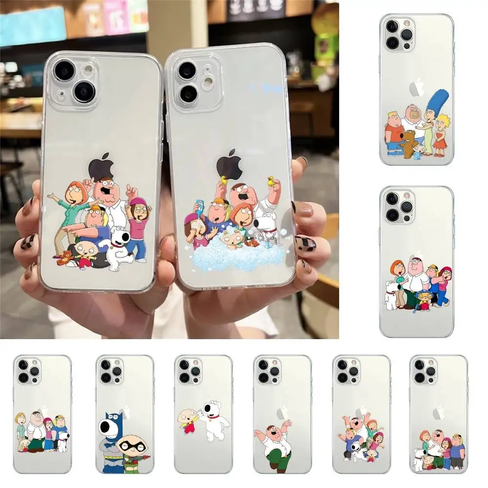 

Family-G-Guys Phone Case For Iphone17 16 15 11 13 14 Pro Max 7 8 Plus X Xr Xs Max Se2020 12mini Transparent Cov