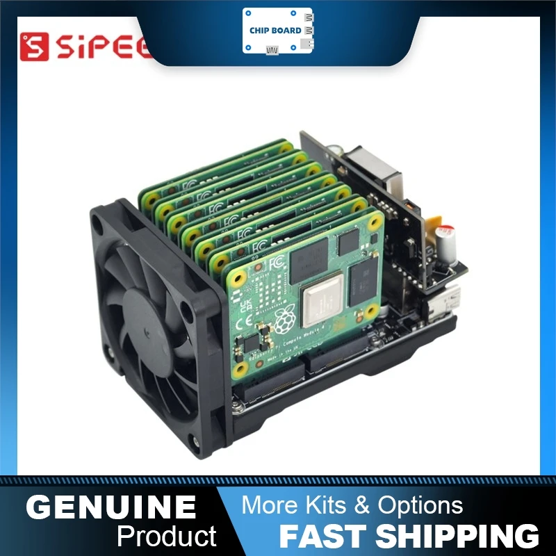 Sipeed NanoCluster 7-Node CM4/CM5 Mini Server, Kubernetes K3S Edge AI Raspberry Pi Cluster