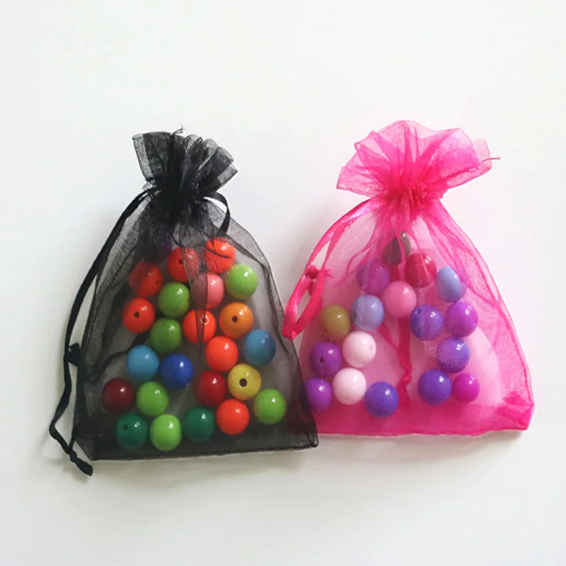 50pcs Organza Candy Pouches Bags Easy to Open and Close Nice Present Bags Suitable for Packaging Jewelry Small Gifts