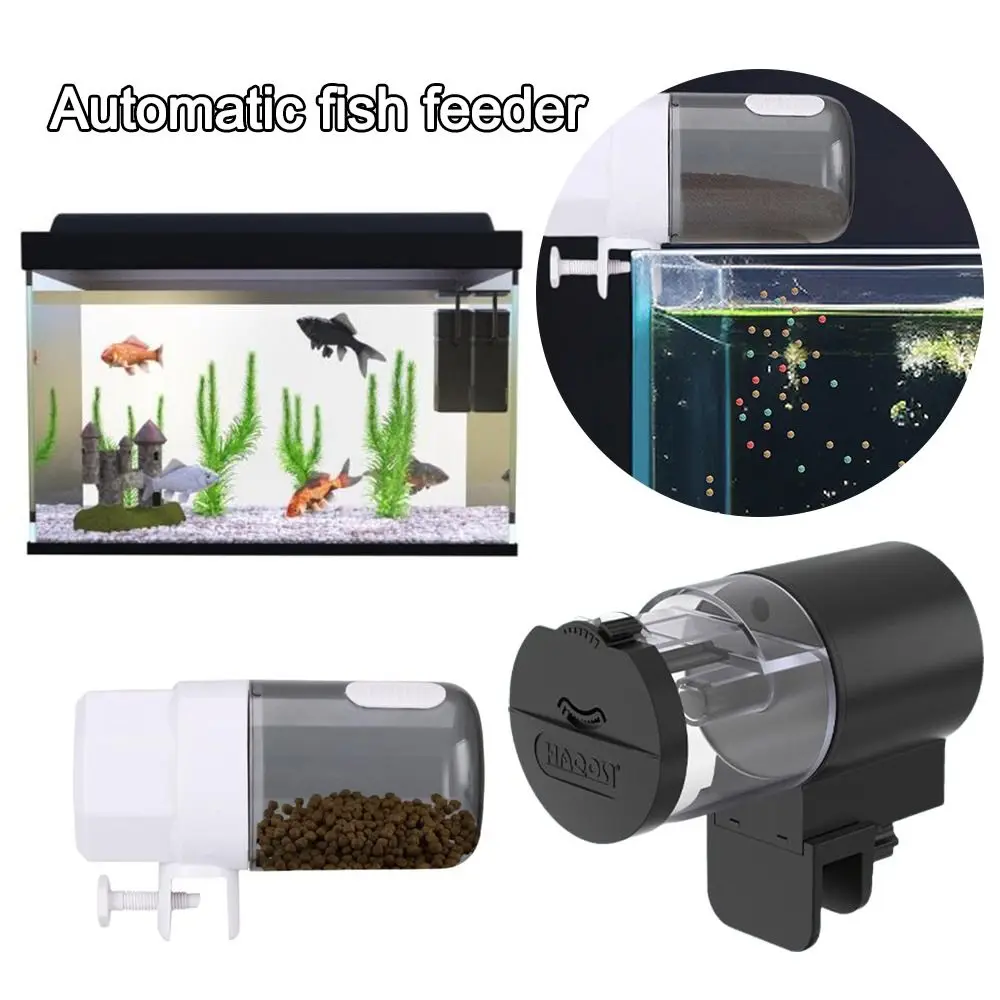 

Intelligent Automatic Fish Feeder 3/7nd Gear 100ml Large Capacity Fish Food Auto Dispenser IP66 Waterproof 100ml Capacity