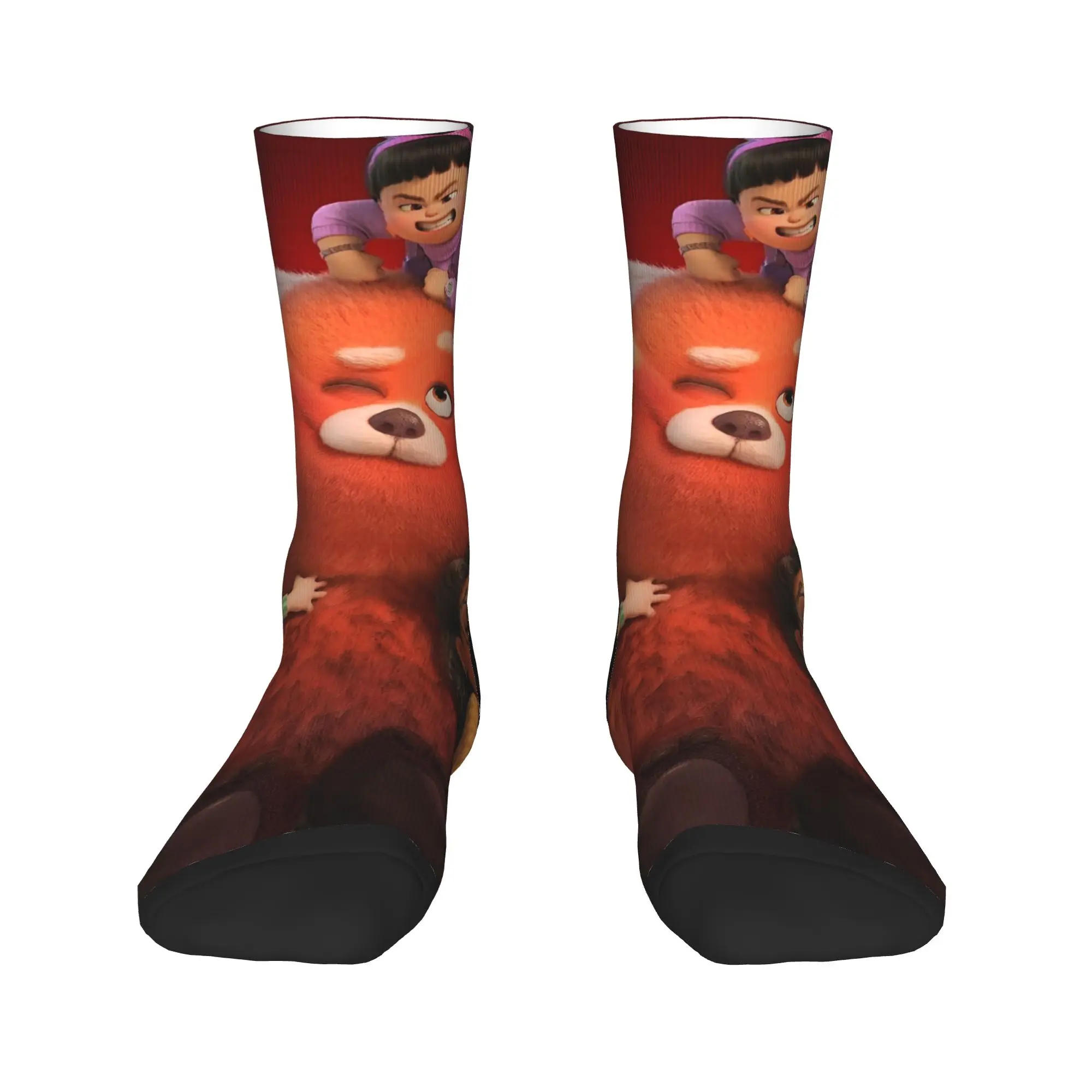 Turning Red Cute Bear Meias Lazer Meias Homens Confortáveis Meias de Corrida Primavera Gráfico Anti Skid Meias