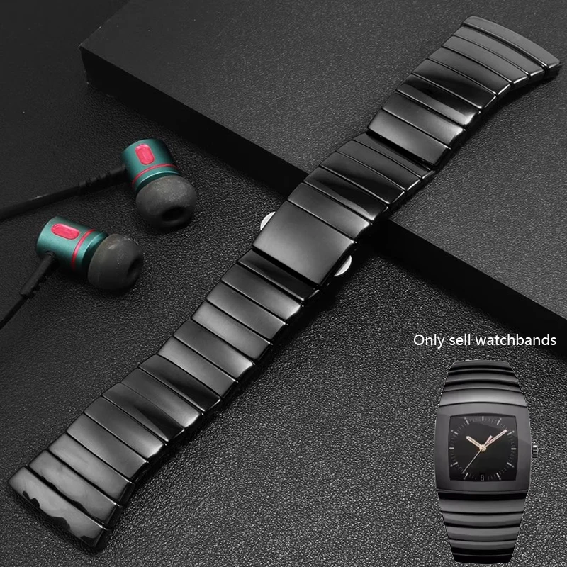 

29mm 26mm 17mm High Quality Ceramic Watch Strap For Rado Sintra Series Watchband Black Ceramic Bracelet Women And Men watchchain