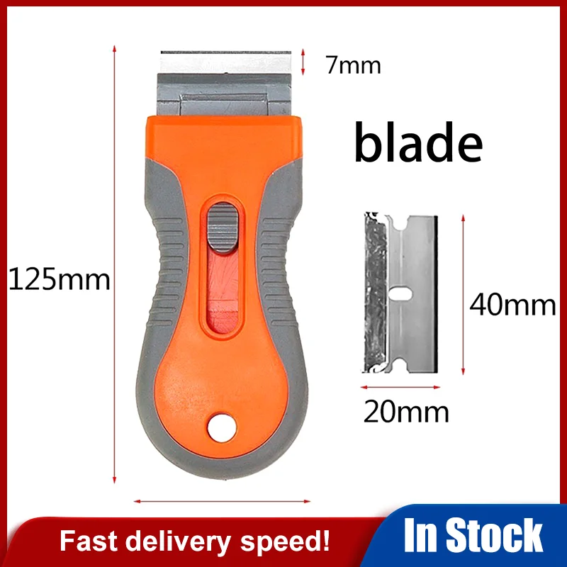 1 Set Glue Removal Blade With 10 Blades Telescopic Adjustment Knife Cleaning Scraper Tool For Removing Labels Stickers Paint