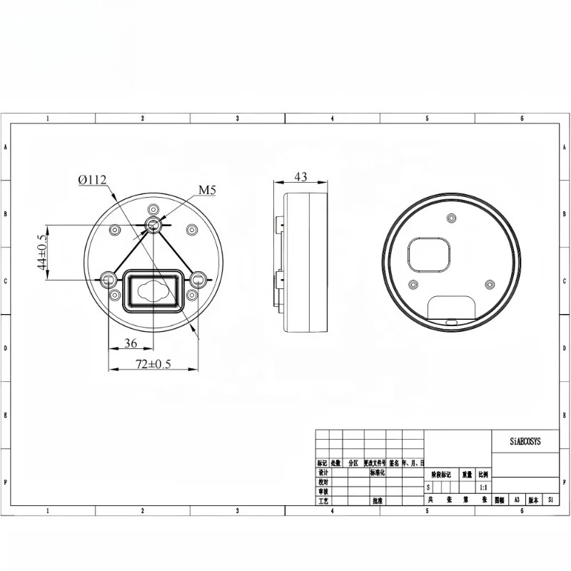 New Motorcycle Display 3.6inch TFT SCJ3622-A Speedometer CAN BUS One-Lin for Electric Motorcycle Round Adjustable