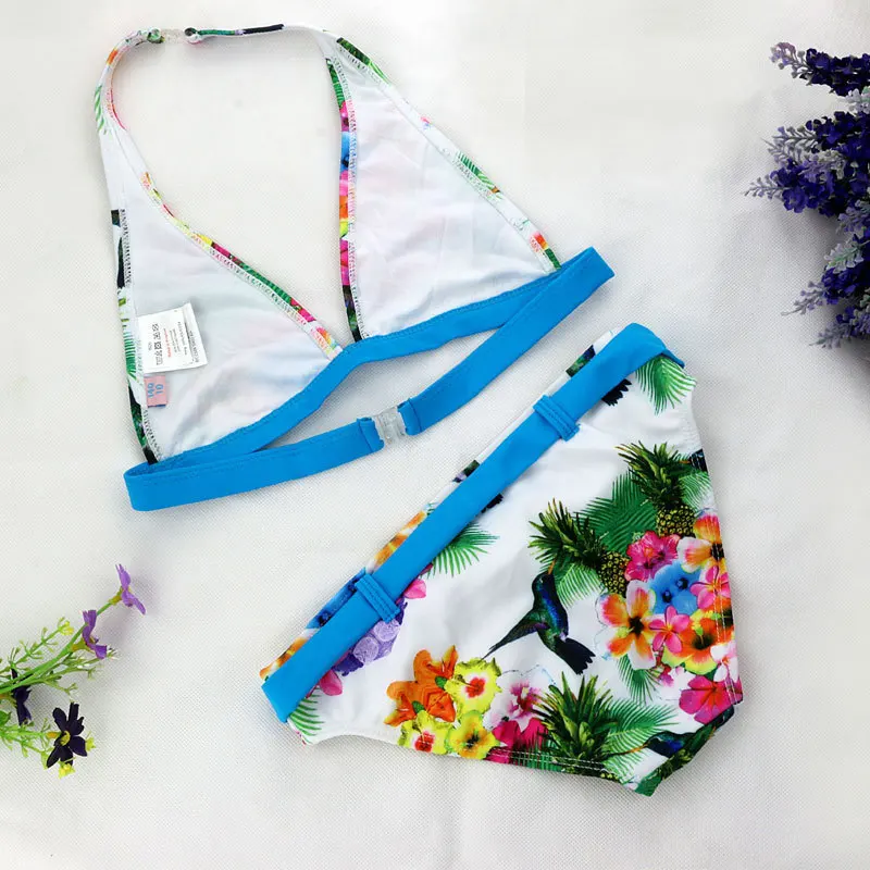 2024 New Summer Cuhk Girls Split Bikini Kids Cute Flower And Animal Pattern Swimwear Children Girl Floral Swimsuit Wholesale