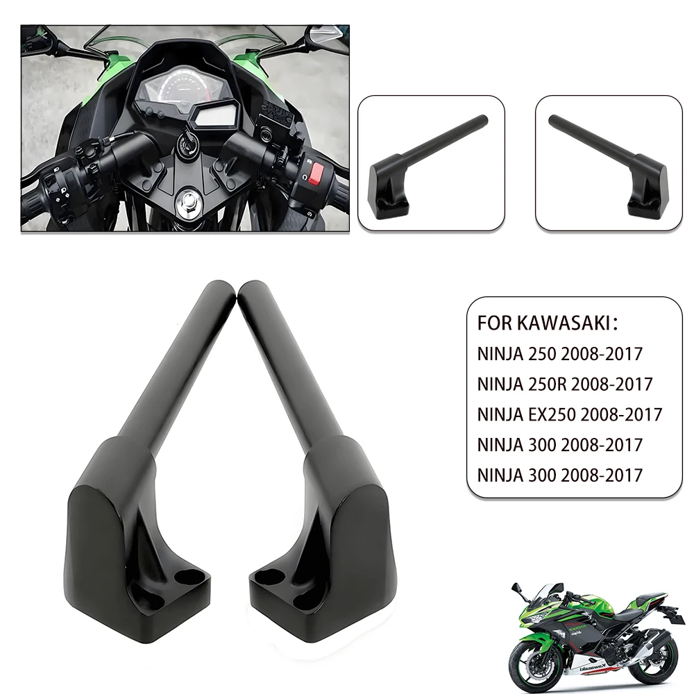 Left and Right Side for Kawasaki Ninja 300 300R 250 250R EX250 2008-2017 Motorcycle Handlebar Replacement OEM Style Handlebar
