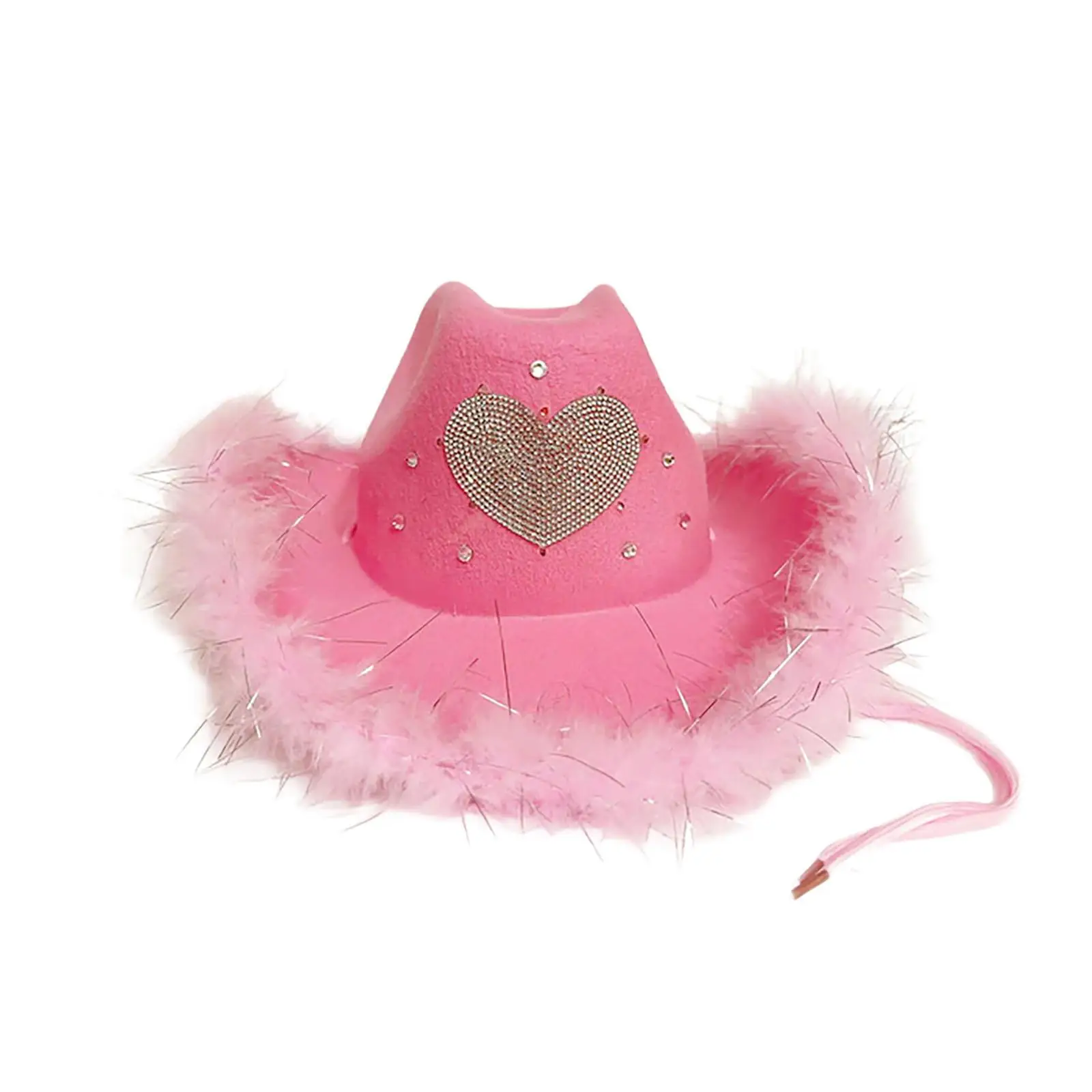 Pink Cowgirl Hat Novelty for Women, Teenage Girls Decorative for Theme Costume Party Role Playing Holidays Festivals Fancy Dress
