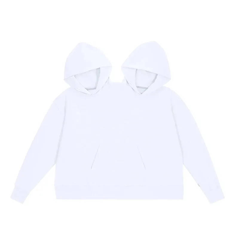 Double-person Hooded Sweatshirt Loose-fit Solid Color Sweatshirt Intimate Apparel For Two People