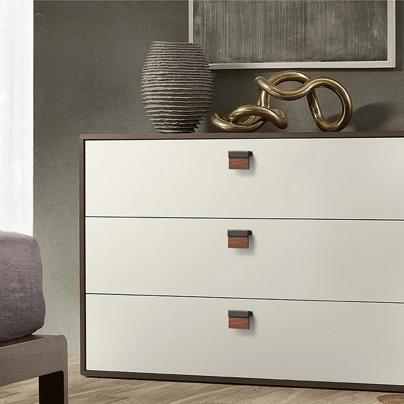 

American Style Fashion Cabinet Handles Wooden Drawer Pulls for Wardrobe Bookcase Furniture Hardware