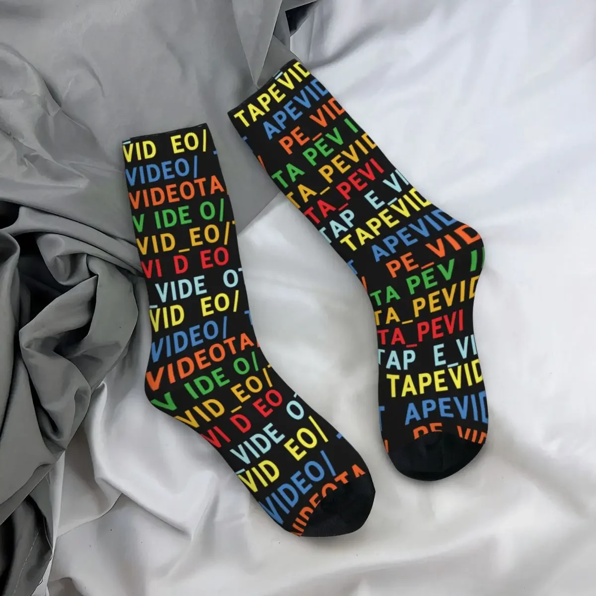 Videotape Radiohead In Rainbows Socks Men Women Soft Fashion Socks Harajuku Stuff Middle TubeSocks Christmas Present