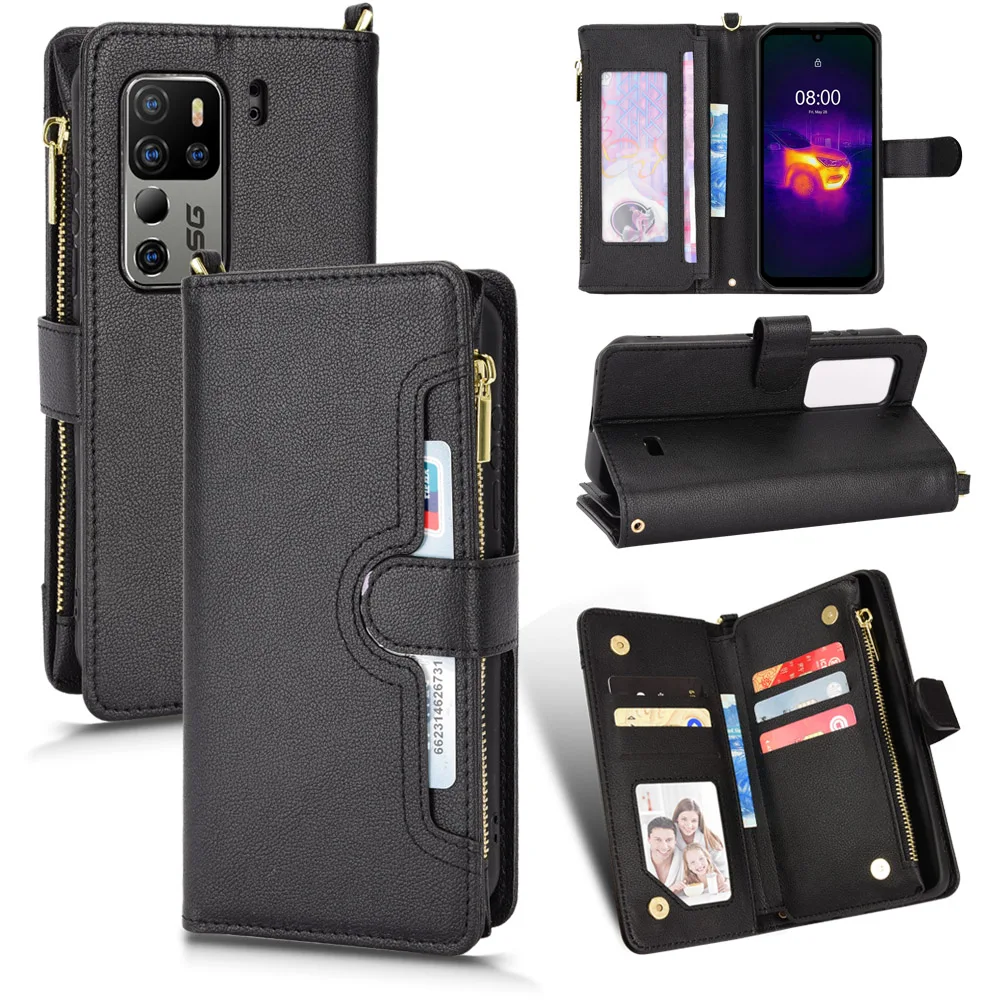 

Wallet Zipper Flip Leather Case For HUAWEI Nova 9 Business Leather Cases Card Slot Lanyard Zipper Wallet Phone Case