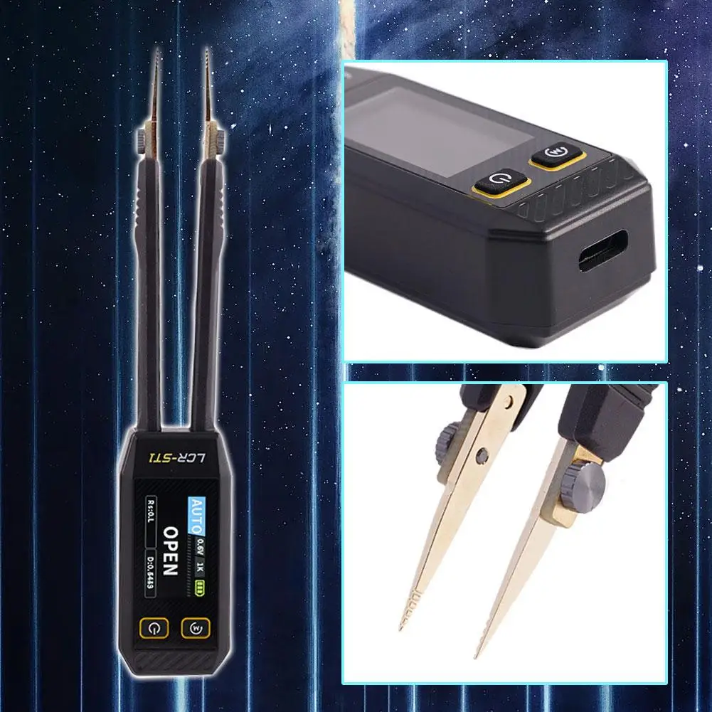 Digital Tweezers Bridge LCR-ST1 Resistance Inductance Capacitance Continuity Component Multimeter Testing Diode Testing H5F0